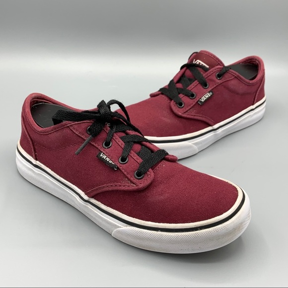 burgundy red vans